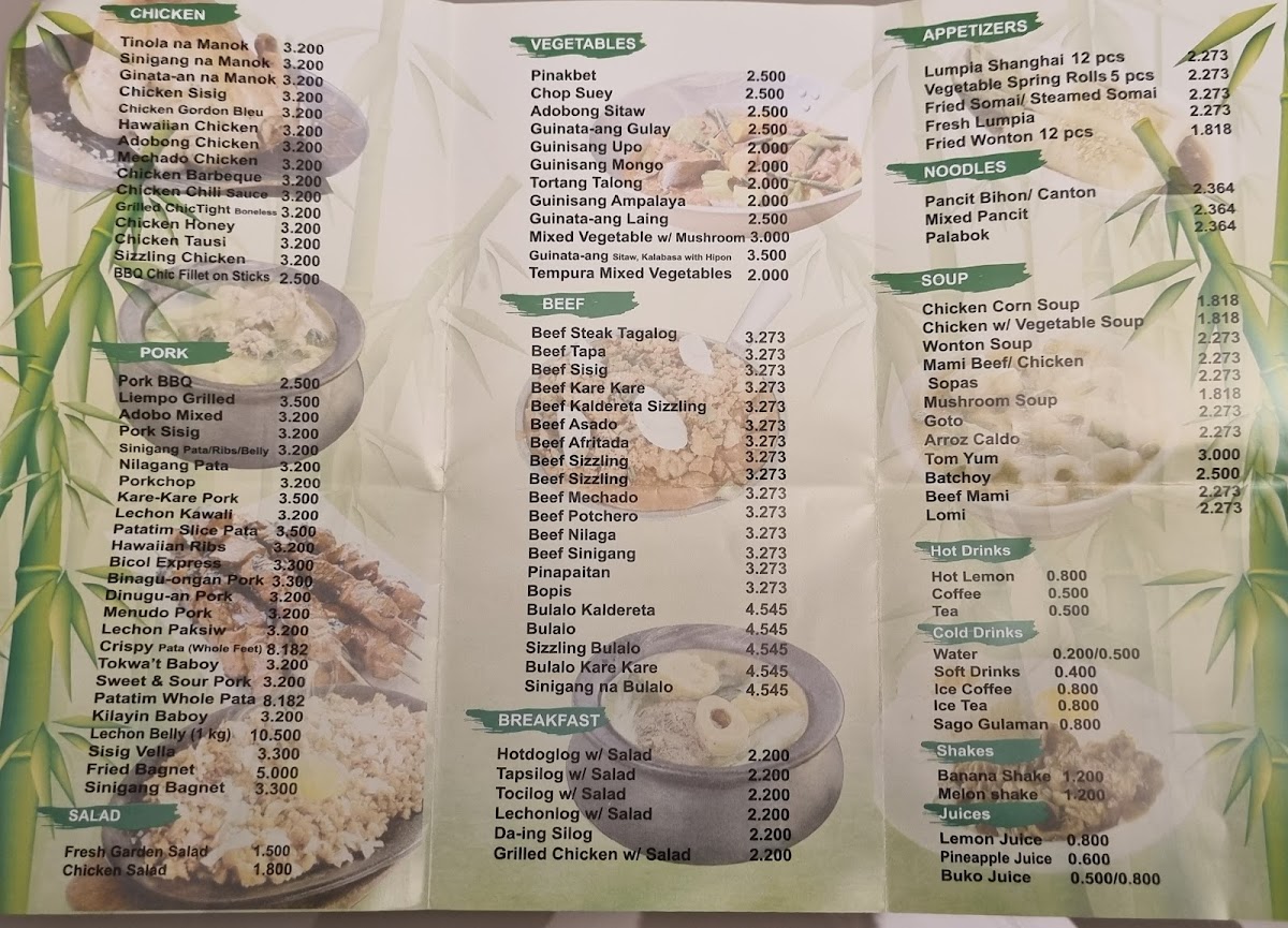 Menu Pinoy Turo Restaurant W.l.l-5