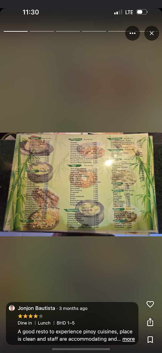 Menu Pinoy Turo Restaurant W.l.l-6