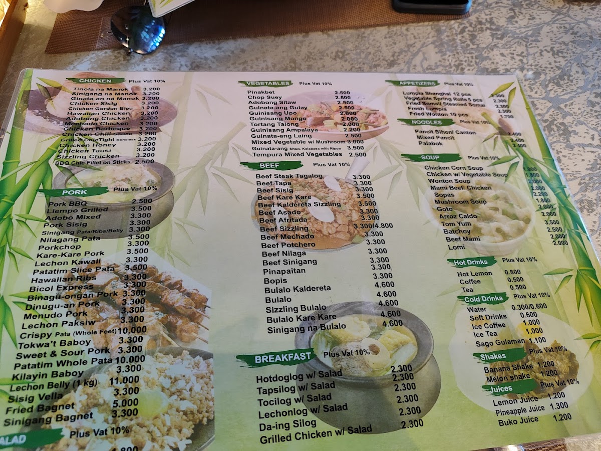 Menu Pinoy Turo Restaurant W.l.l-7